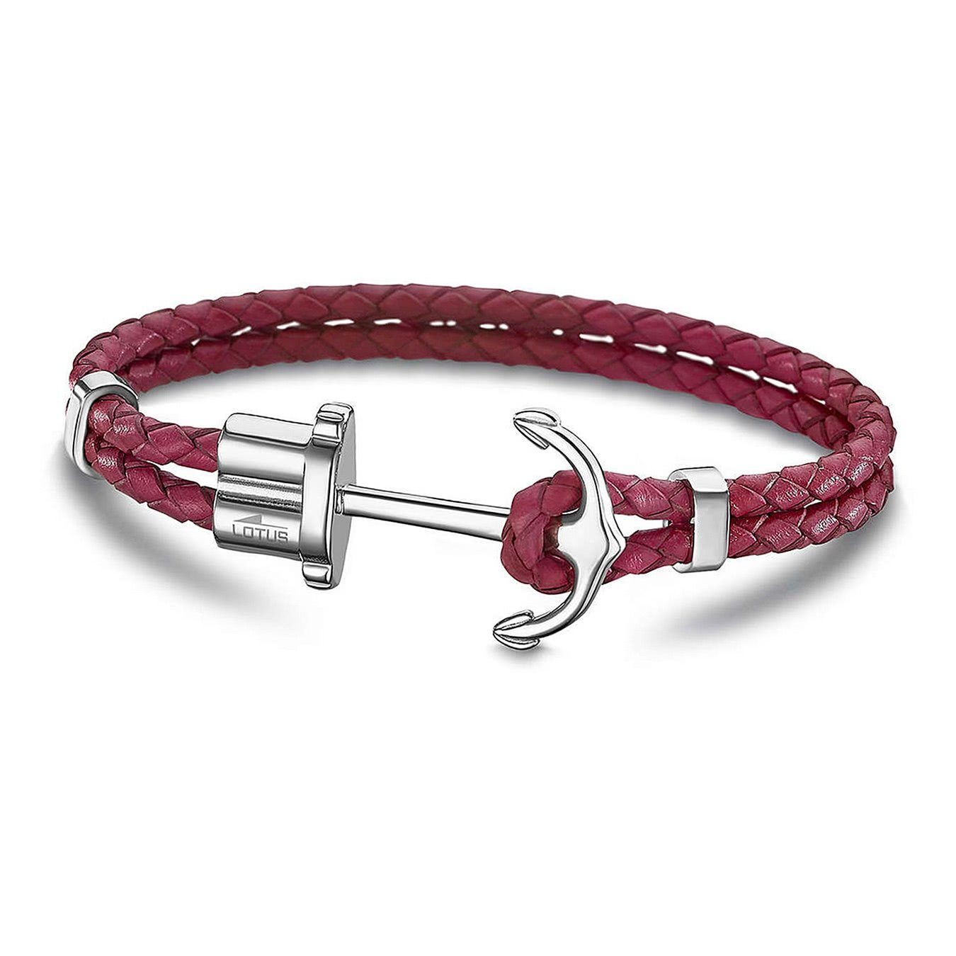 Lotus Style Edelstahlarmband Lotus Style Armband silber rot (Armband),  Armbänder für Damen Edelstahl (Stainless Steel)