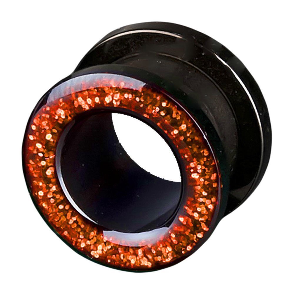 viva-adorno Plug 1 Stück Flesh Tunnel Acryl Glitzer Glitter Glam zum Schrauben, Schraubverschluss