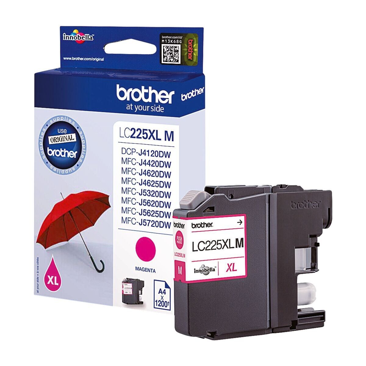 Brother LC-225XLM Tintenpatrone (Original Druckerpatrone, magenta)