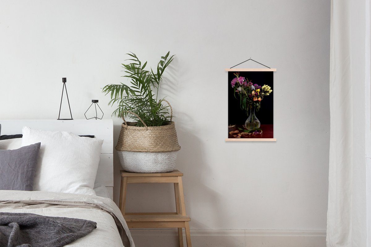 Verwelkt - Textilposter Stilleben, Wohnzimmer, für - Bilderleiste, (1 St), Poster MuchoWow Magnetisch Blumen Posterleiste,