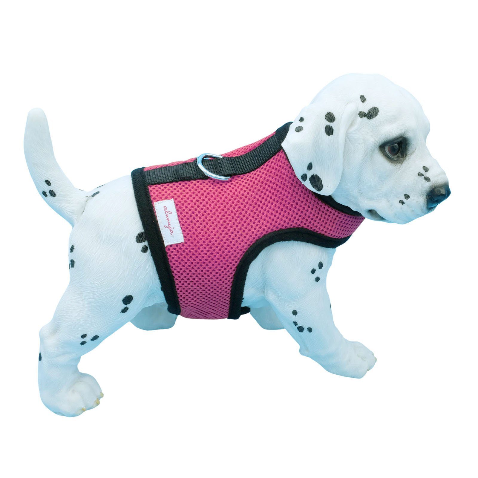Alvonja Hunde-Geschirr Hundegeschirr kleine, mittlere, große Hunde Welpen Mesh pink, L, Polyester, verstellbar, verschiedene Größen