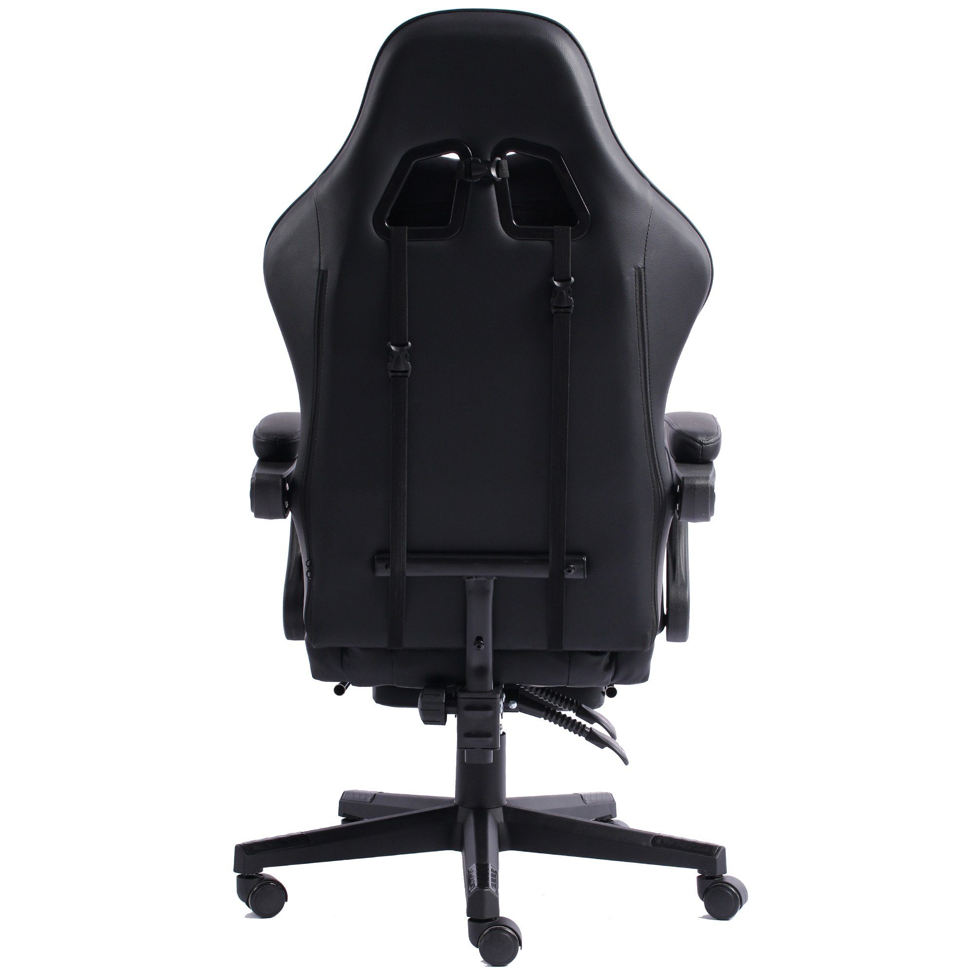 TRISENS Drehstuhl Arijus Chefsessel Gaming (1 Racing-Design Bürostuhl Stück), Fußstütze Schwarz im mit Stuhl