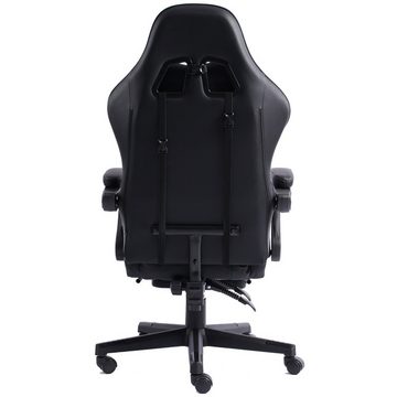 TRISENS Drehstuhl Arijus (1 Stück), Gaming Stuhl Bürostuhl Chefsessel mit Fußstütze im Racing-Design