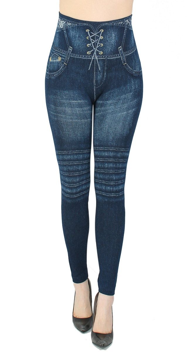 dy_mode Jeggings Damen Jeggings High Waist Leggings in Jeans Optik BequemJe günstig online kaufen