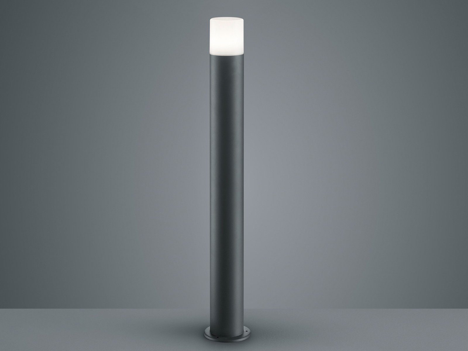 TRIO Leuchten LED Pollerleuchte, LED wechselbar, Warmweiß, Wegeleuchte Anthrazit, 80cm, Garten-weg beleuchten, Terrassenleuchten