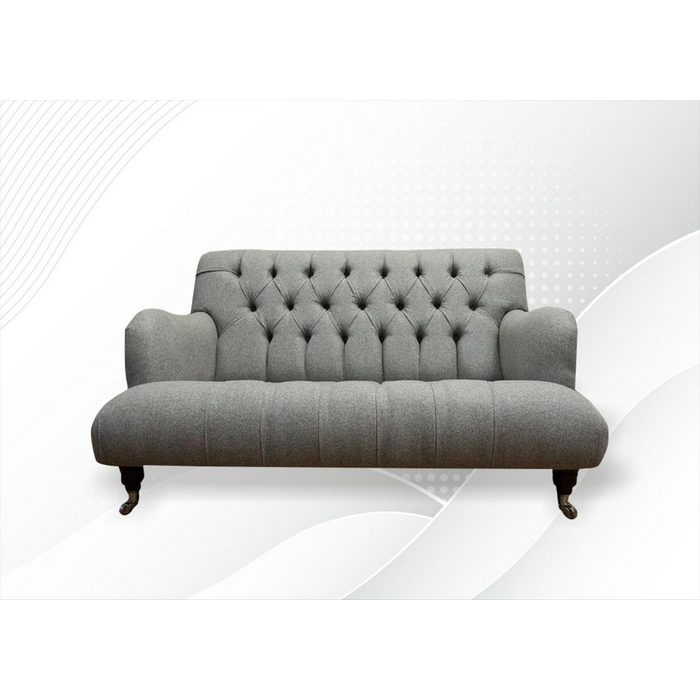 JVmoebel Chesterfield-Sofa Moderner Chesterfield Zweisitzer Textil