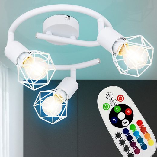 etc-shop Deckenspot, Decken Leuchte Fernbedienung Strahler Rondell