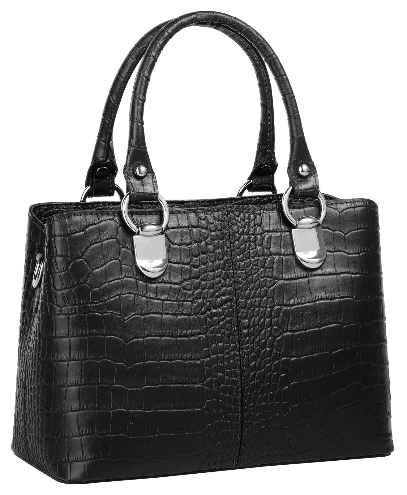 Cluty Umhängetasche, echt Leder, Made in Italy