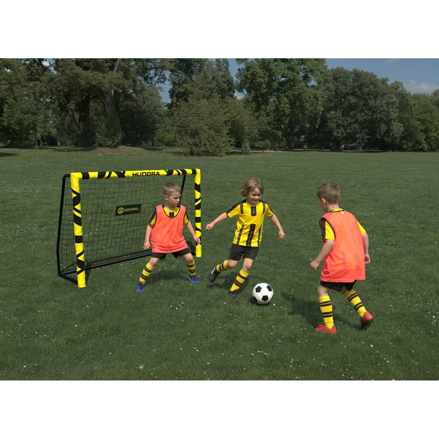 Hudora Fußball 77058 Fußballtor Pro Tect 180 Advanced BVB Edition