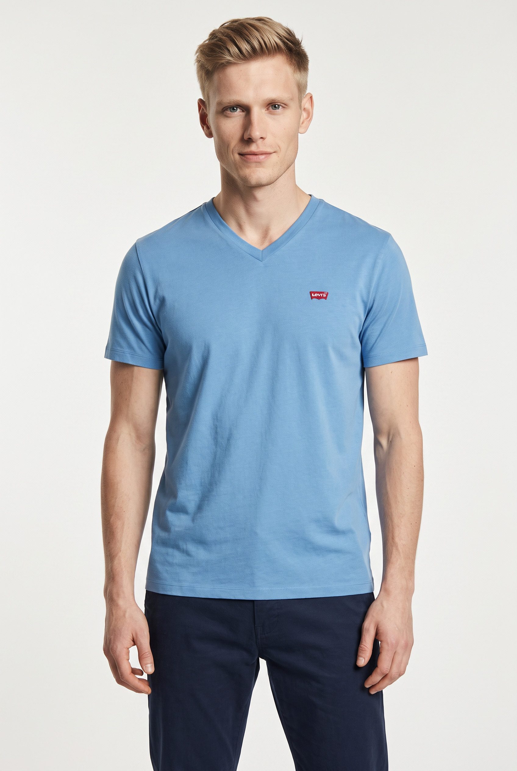 Levi's® V-Shirt LE ORIGINAL HM VNECK mit Logostickerei