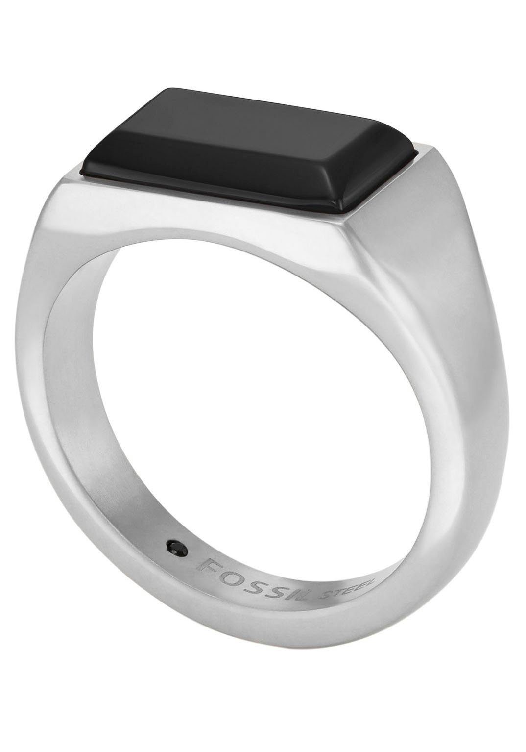 Fossil Fingerring Schmuck Edelstahl Ring JEWELRY ALL STACKED UP, mit Agate