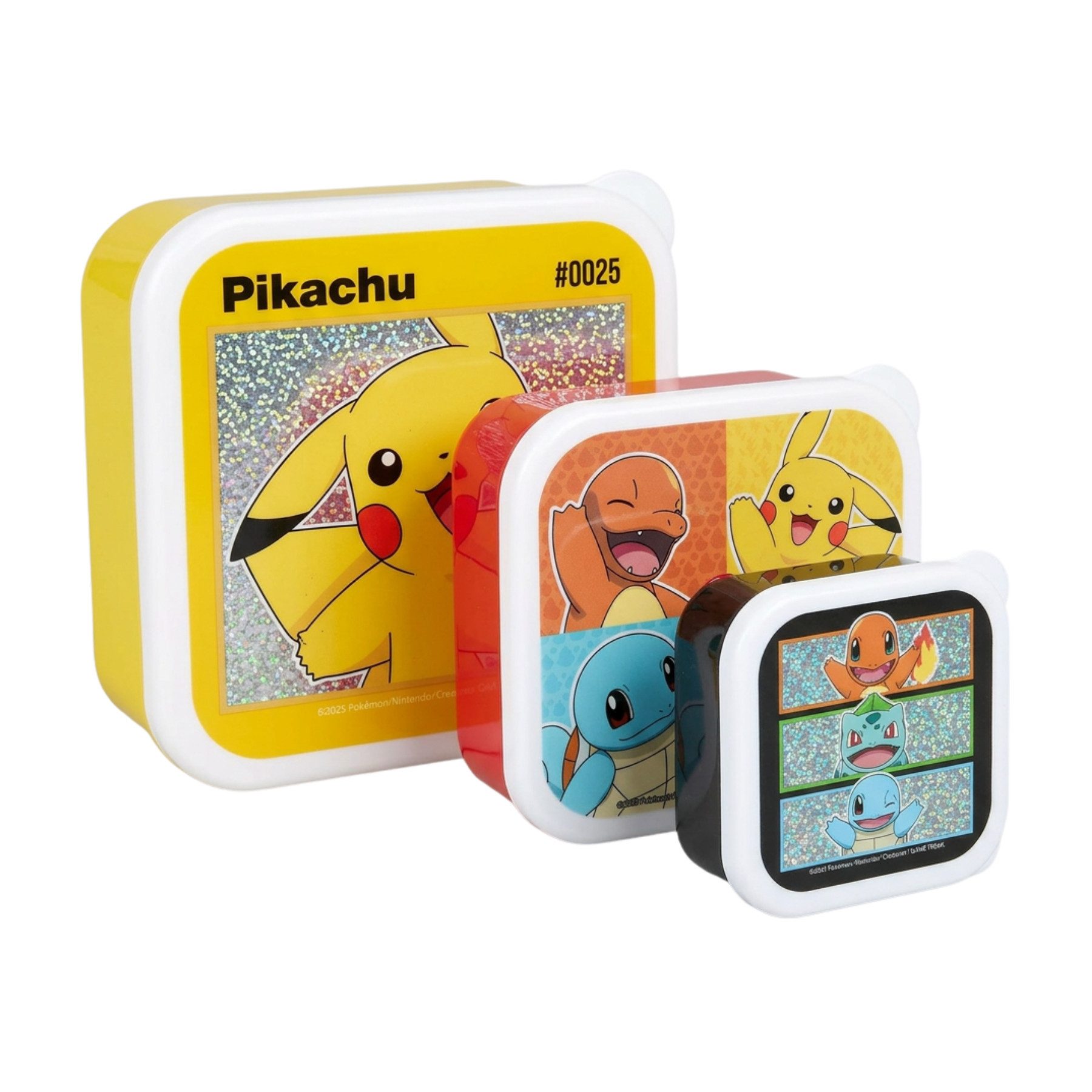 POKEMON JUEGO DE CARTAS Lunchbox Snackbox 3 in 1 Kinder Vesperdose Aufbewahrungsbox für unterwegs, (3-tlg)