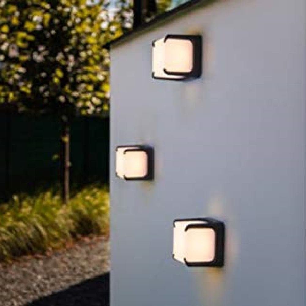 ECO-LIGHT Außen-Wandleuchte 6166GR LED Alu Außenwandleuchte AMOR anthrazit