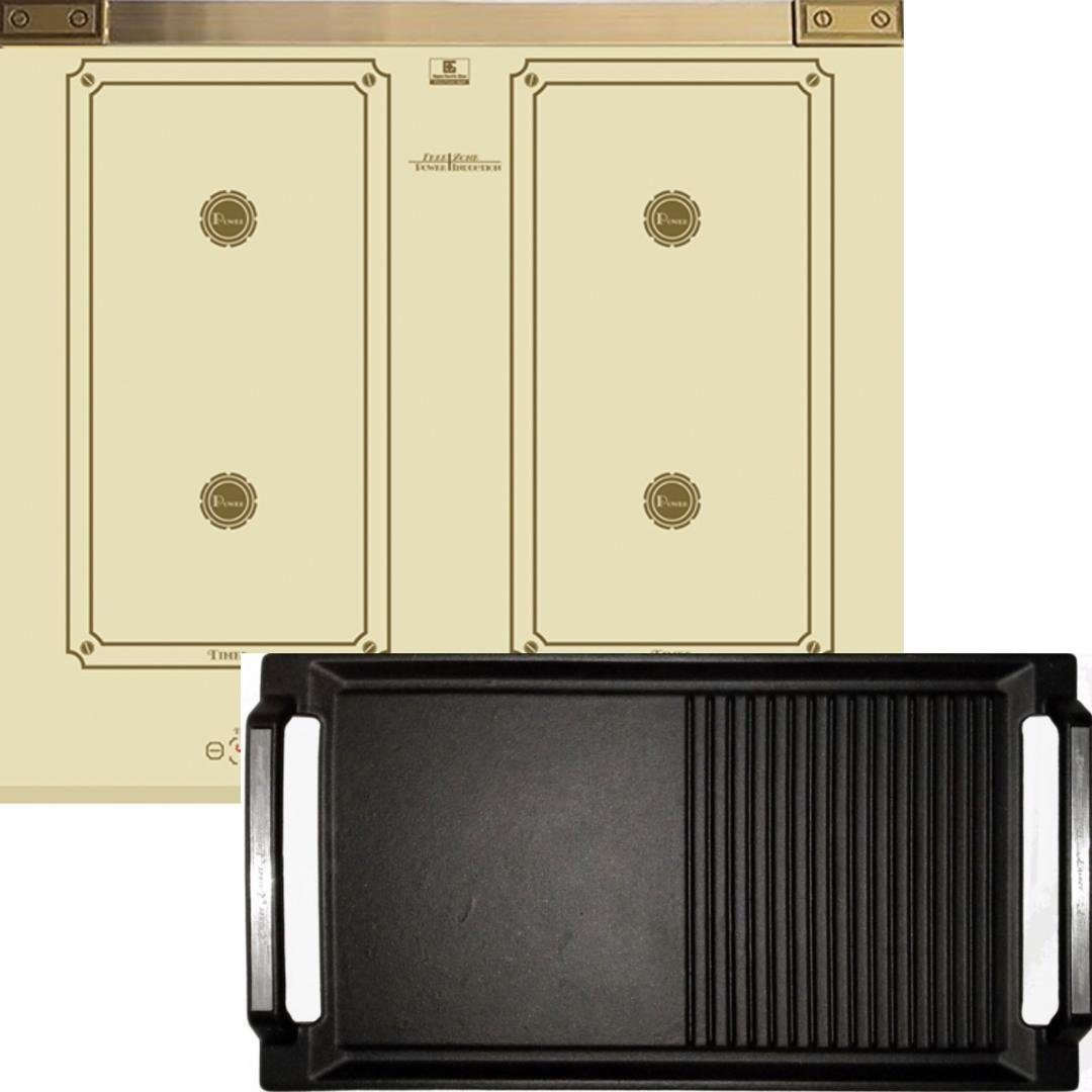 Kaiser Küchengeräte Induktions-Kochfeld KCT 6745 ElfAD inkl. Grillplatte, 60 cm,Art Deco, Kochfeld, FREE ZONE mit 2 FLEX Induktions-Zonen