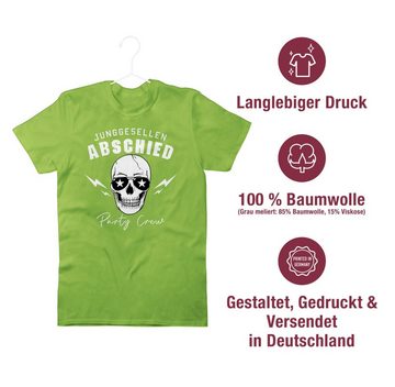 Shirtracer T-Shirt Junggesellen Abschied Party Crew Totenkopf weiß JGA Männer