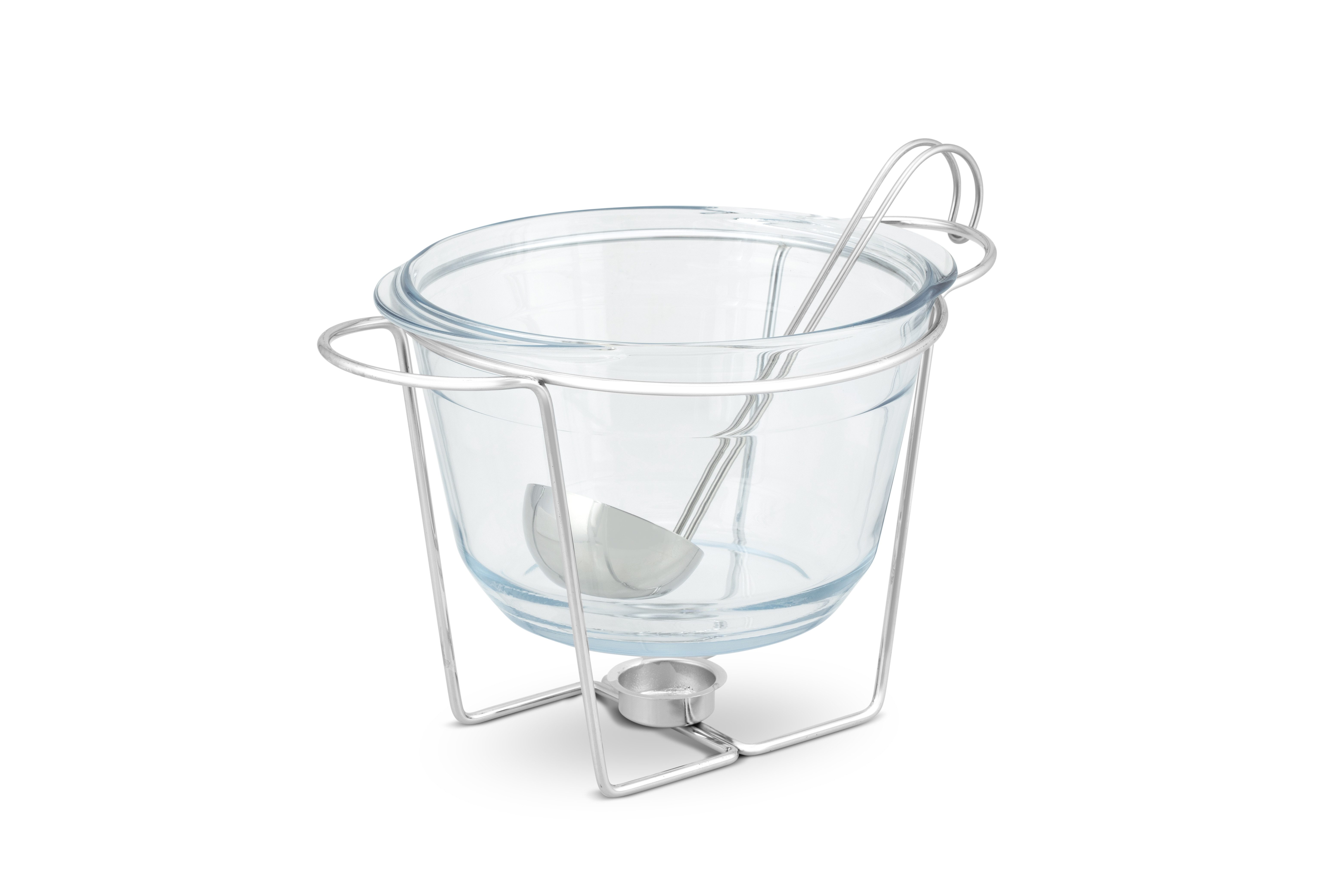 Edenberg Stövchen Speisenwärmer Gehärtetes Glas Edelstahl Warmhaltebehälter Catering, (4.0L, 3-tlg., Eine ideale Geschenkidee! Sehr hochwertig) – Bild 3 von 5