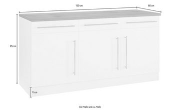 Kochstation Unterschrank KS-Samos Breite 150 cm