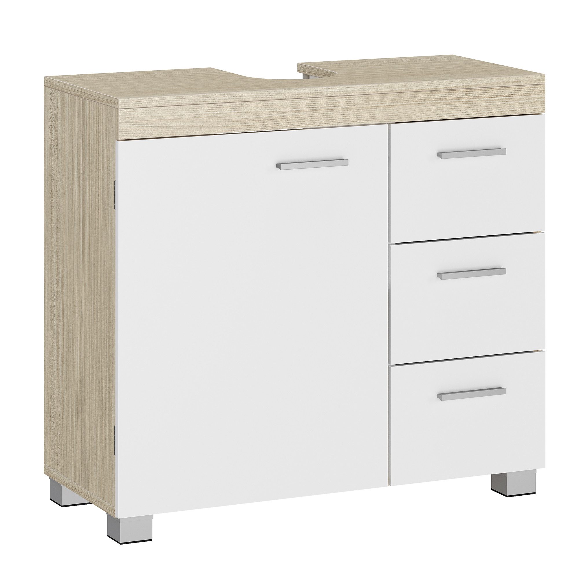 VASAGLE Waschbeckenunterschrank Badezimmerschrank Badschrank mit 3 günstig online kaufen