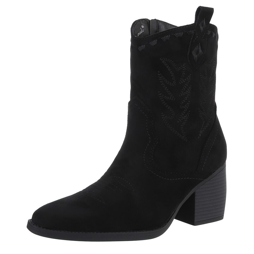 Ital-Design Damen Cowboyboots Western Westernstiefelette (88672009) Blockab günstig online kaufen