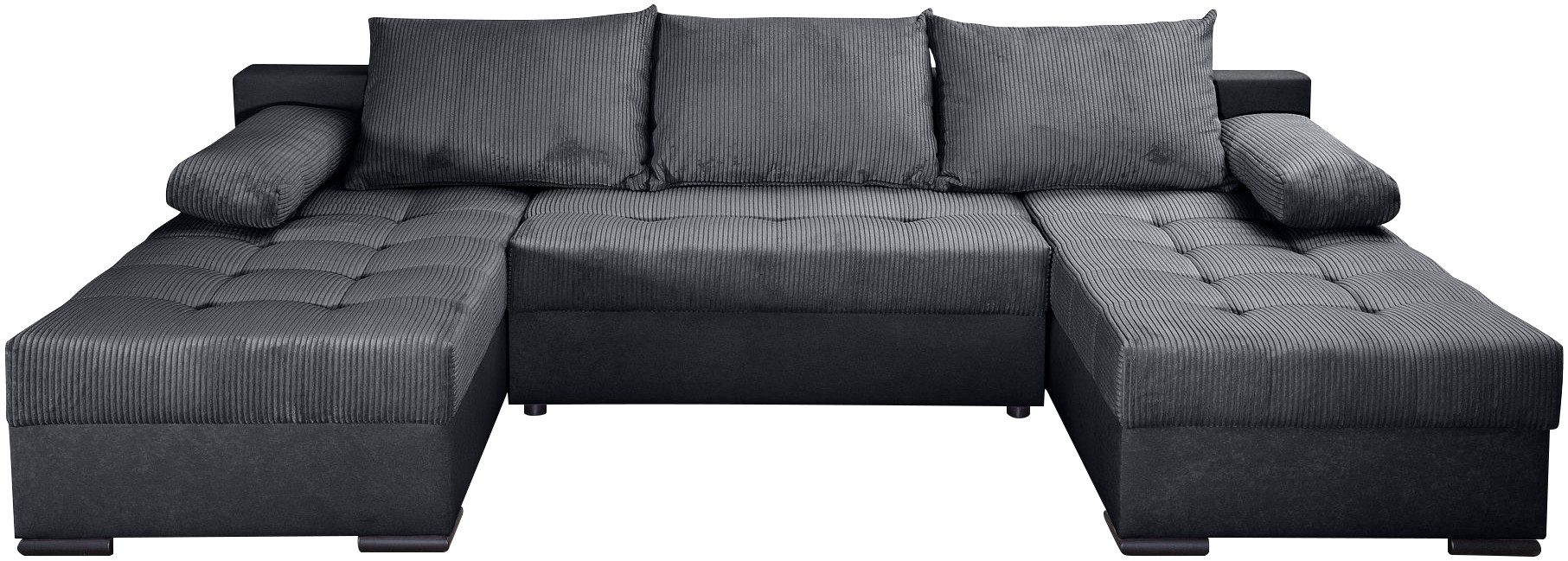 COLLECTION AB Wohnlandschaft Josy U-Form, B: 269 cm, mit Bettfunktion & Bettkasten, Federkern