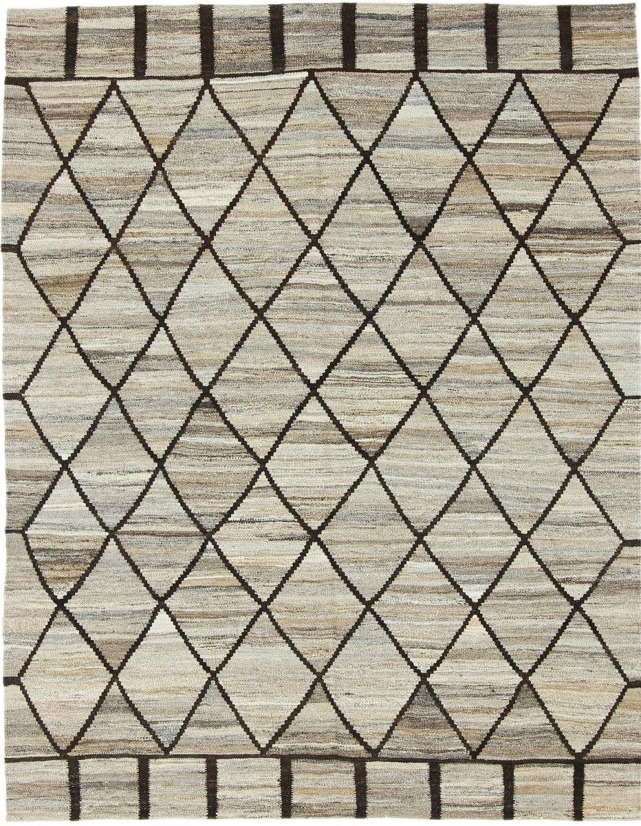 Orientteppich Kelim Afghan Berber Design 145x185 Handgewebter Moderner, Nain Trading, rechteckig, Höhe: 3 mm