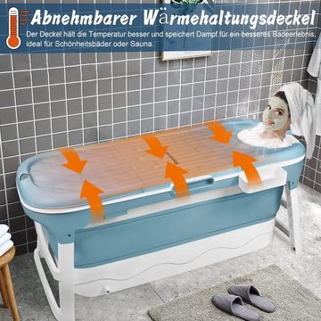 UISEBRT Badewanne Faltbare Badewanne Erwachsene, Foldable Bathtub 148x62x53cm