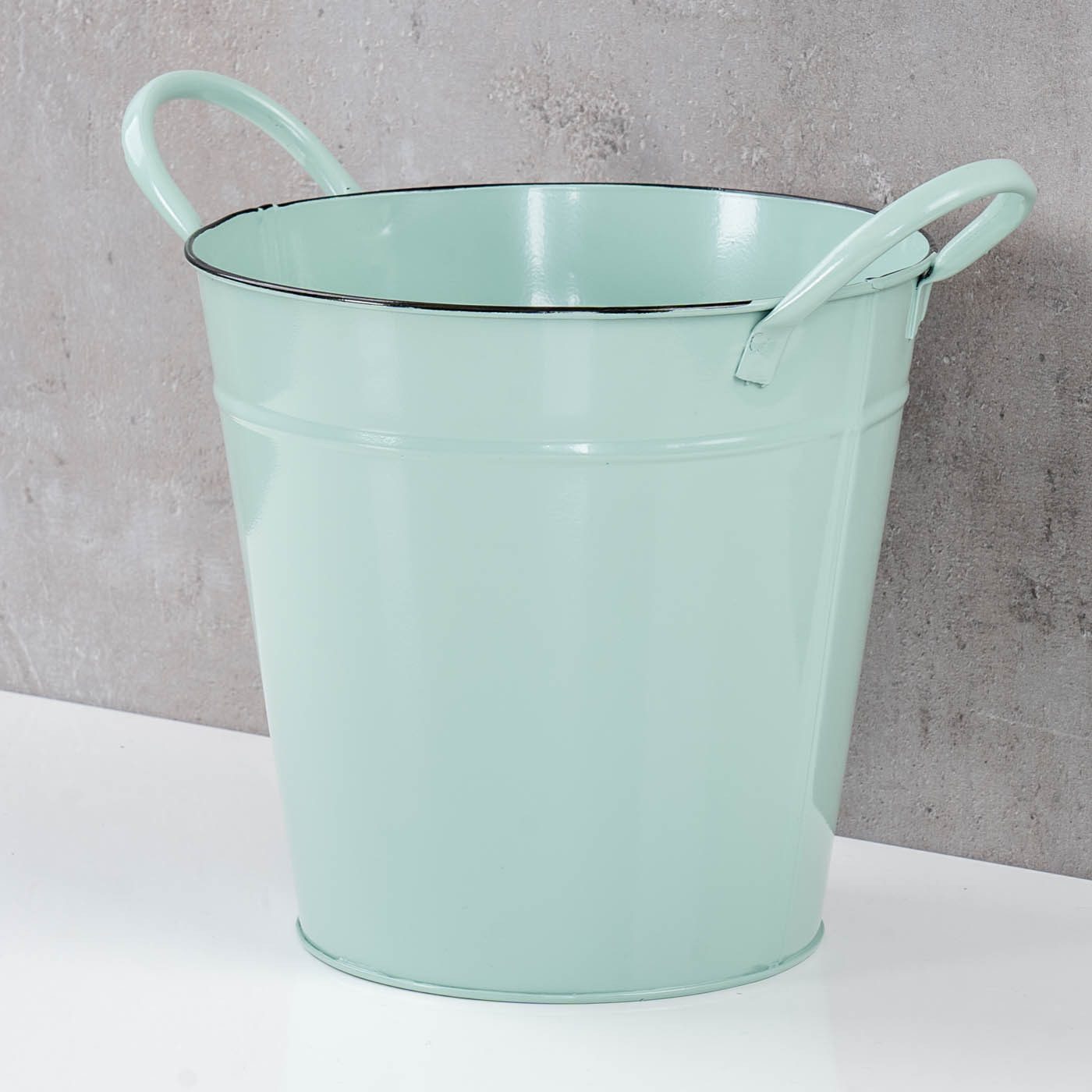 Levandeo® Kräutertopf, Pflanztopf Metall Eimer 18cm günstig online kaufen