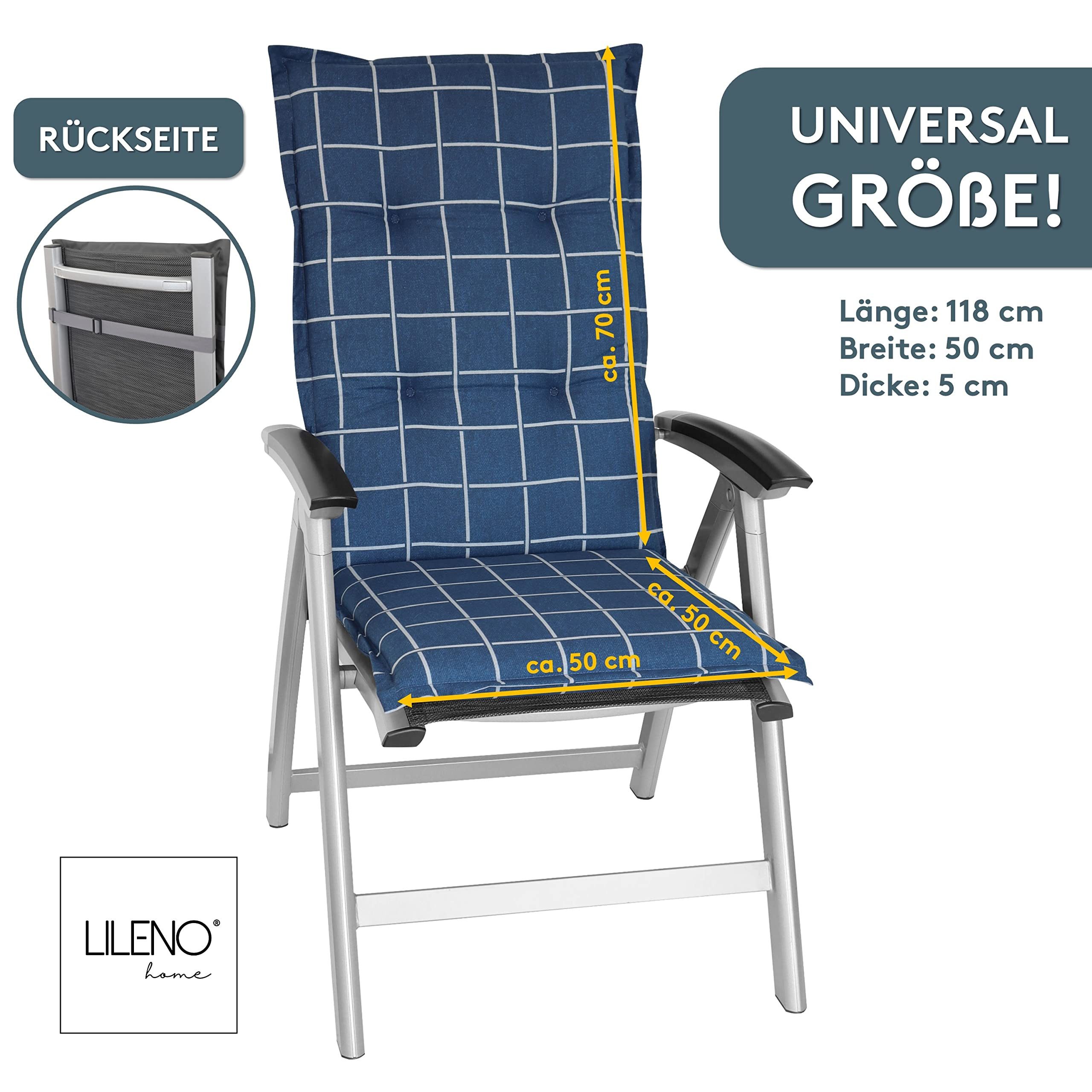 LILENO HOME Hochlehnerauflage Gartenstuhl Auflage, bequeme günstig online kaufen