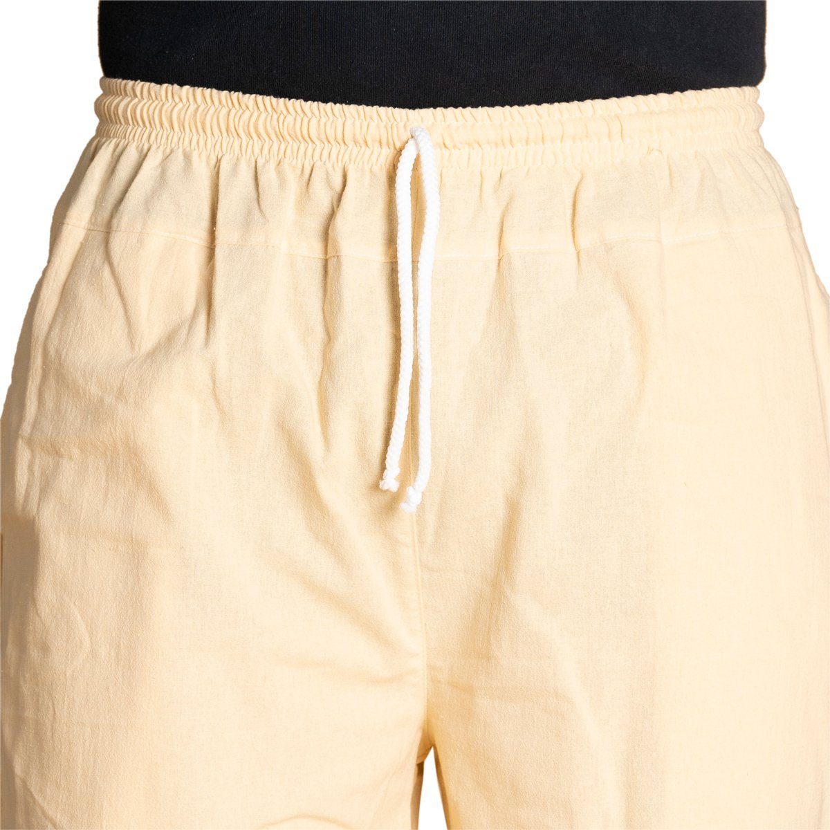 PANASIAM Stoffhose E-Pants leichte Unisex Bundhose aus weicher Baumwolle für Damen und Herren Freizeithose mit Tunnelzug Relaxhose bequeme Sommerhose