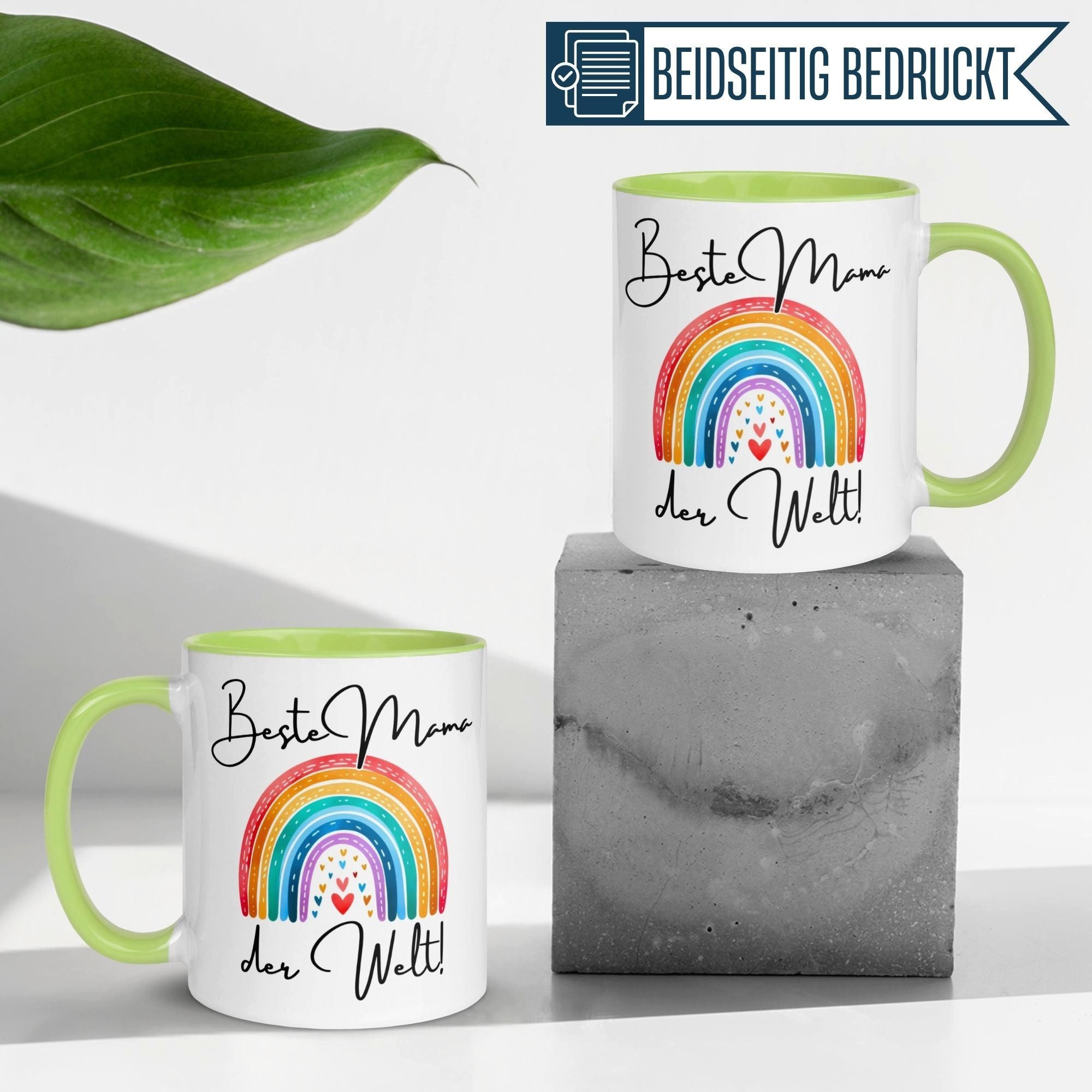 Momentals Tasse Mama – „Beste Mama der Welt“ – Geschenk Becher Geburtstag Muttertag, Gratis Versand · Links-&Rechtshänder · Spülmaschinenfest