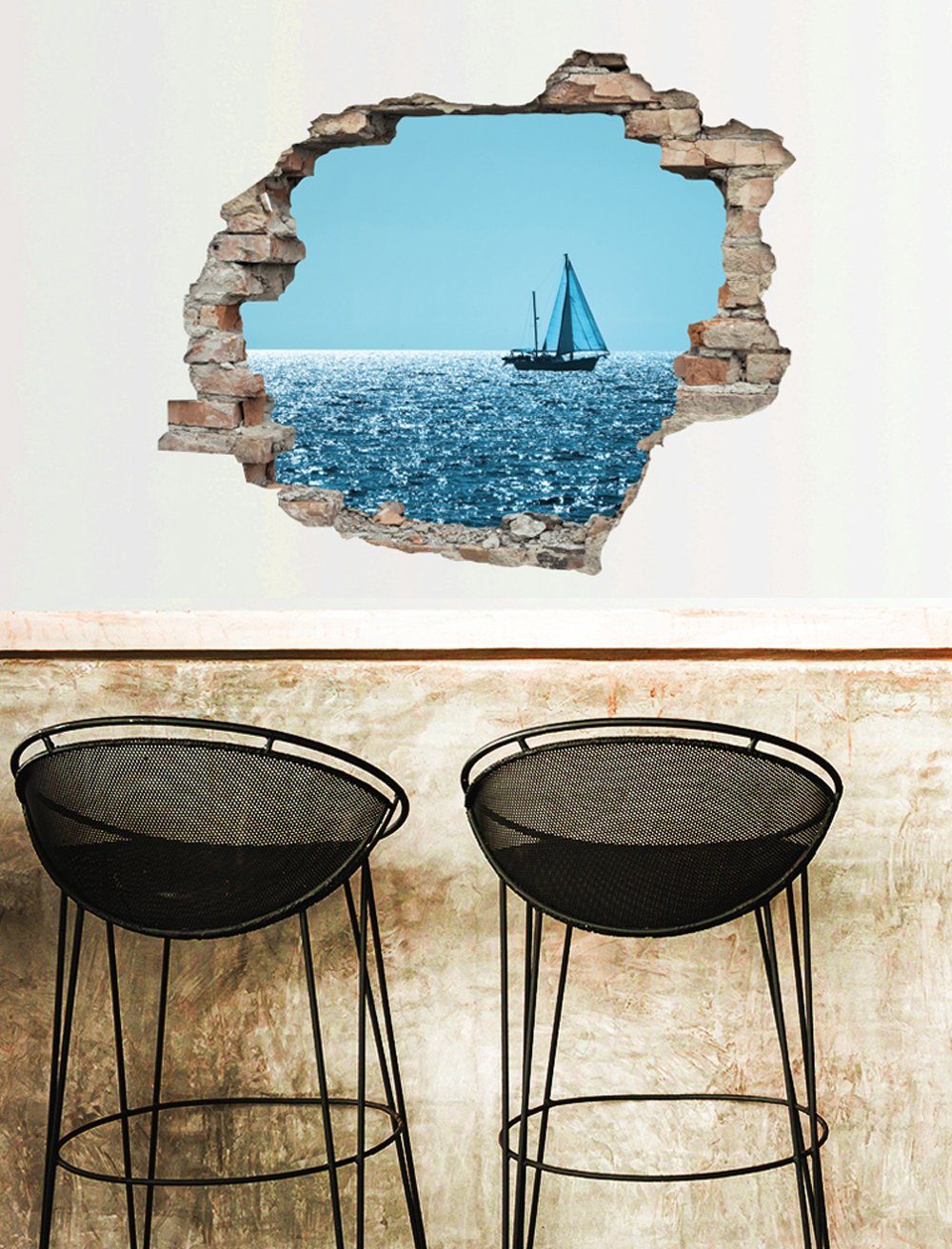 queence Wandtattoo Segelboot (1 St), Wandsticker, Wandbild, selbstklebend, günstig online kaufen