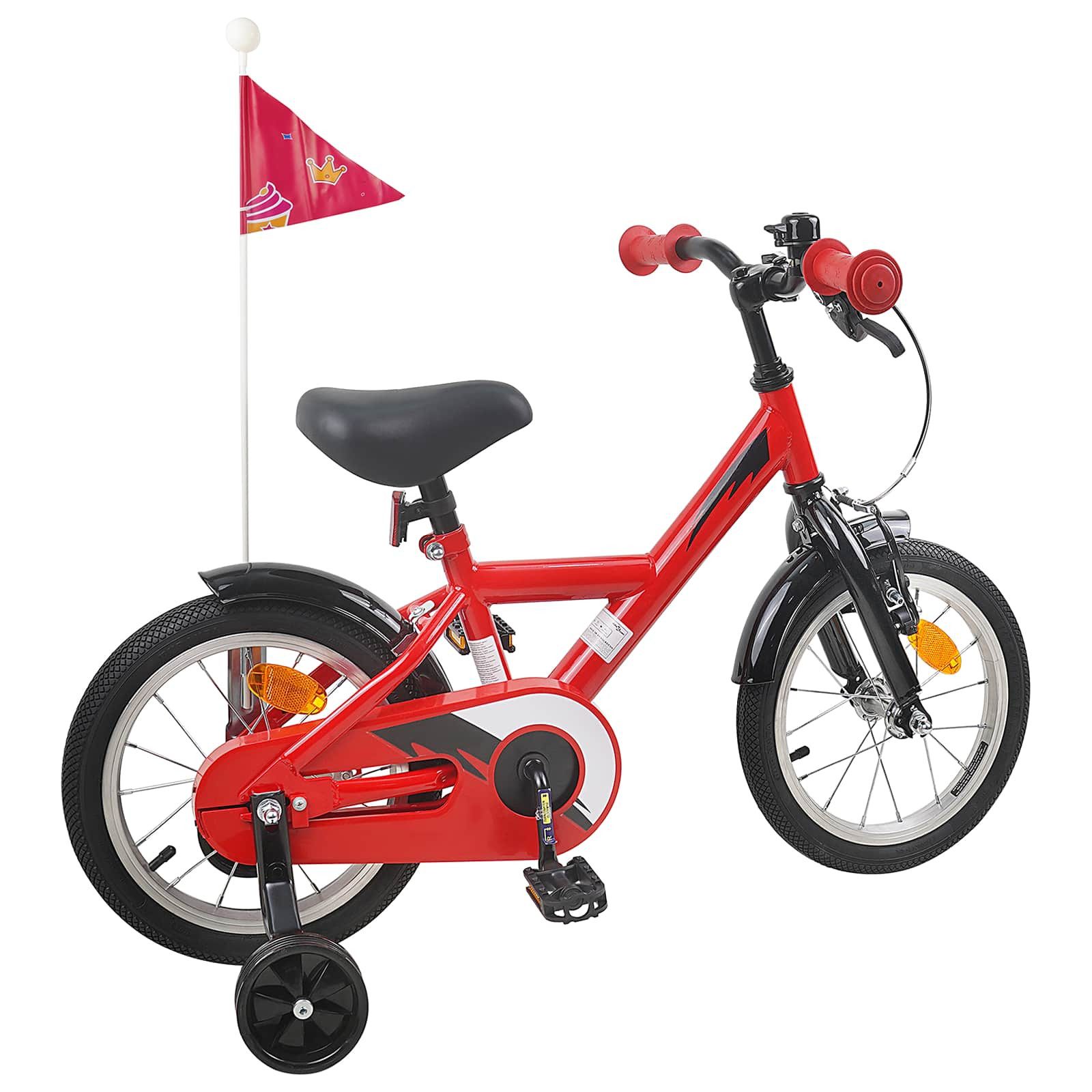 vidaXL Kinderfahrrad 90 x 49 x 67,5 cm Kinderfahrrad 12 Zoll für 2-4 Jahre alt Rot