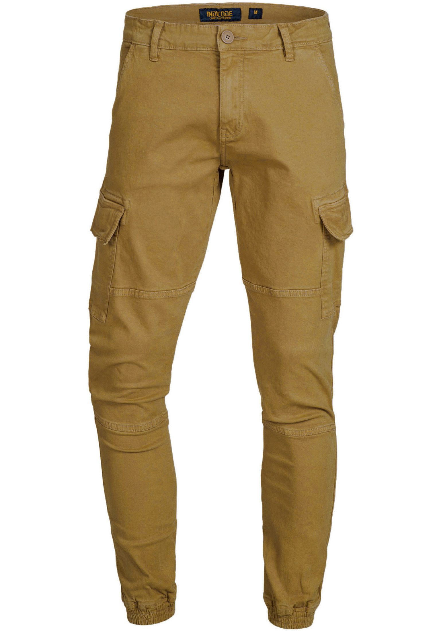 Indicode Cargohose Herren August Cargo Hose Herrenhose mit 6 Taschen