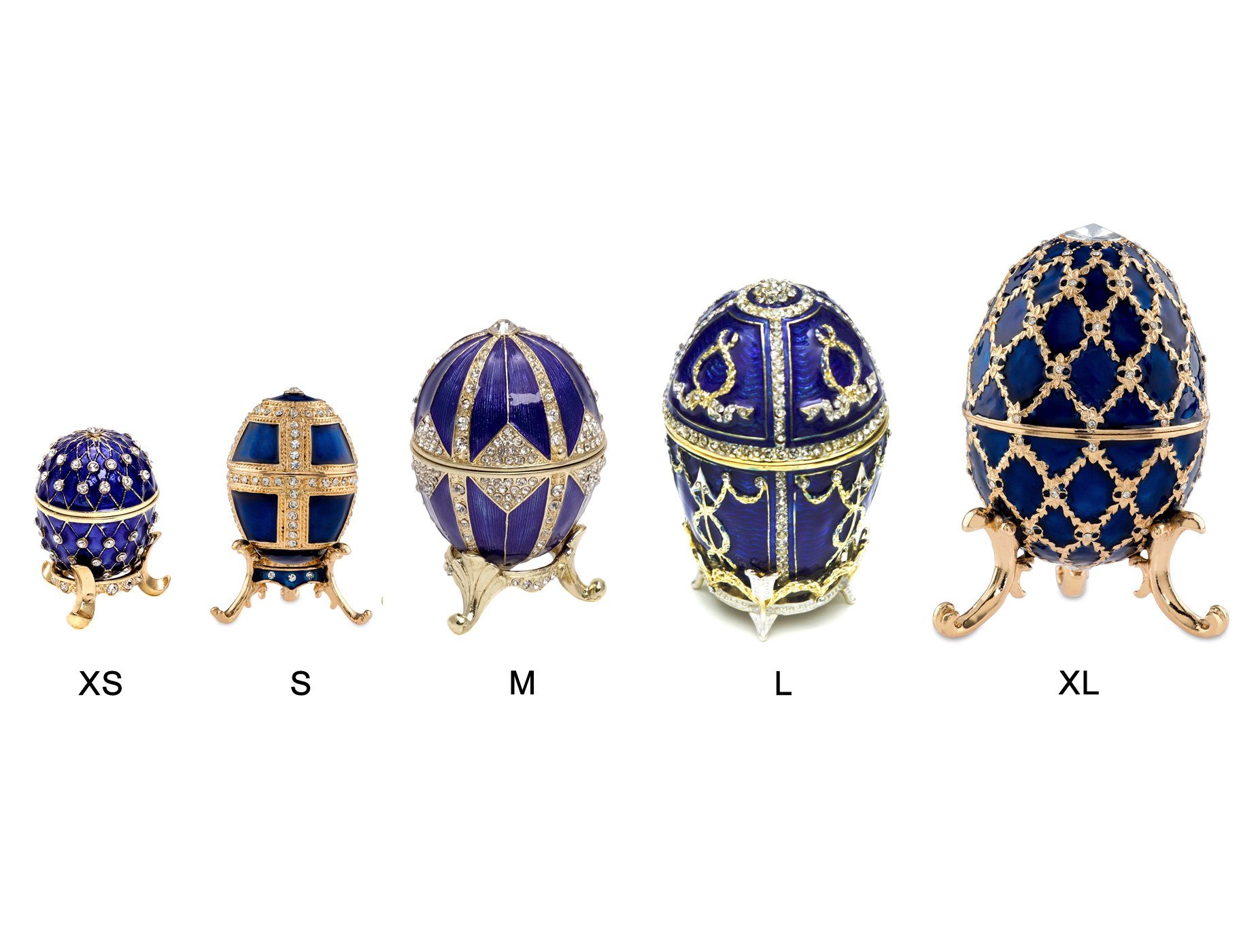 Brillibrum Dekokiste Schmuckei Blau Schmuckdose vergoldet Schmuckkästchen