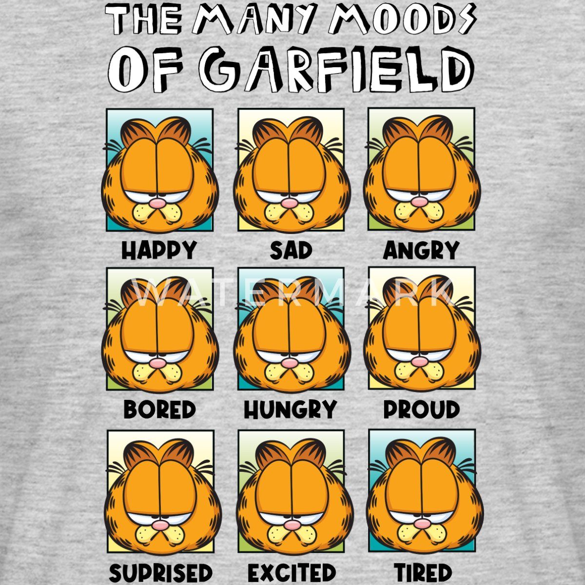 Spreadshirt T-Shirt Garfield Stimmungen Von Garfield Kacheln Männer T-Shirt (1-tlg)