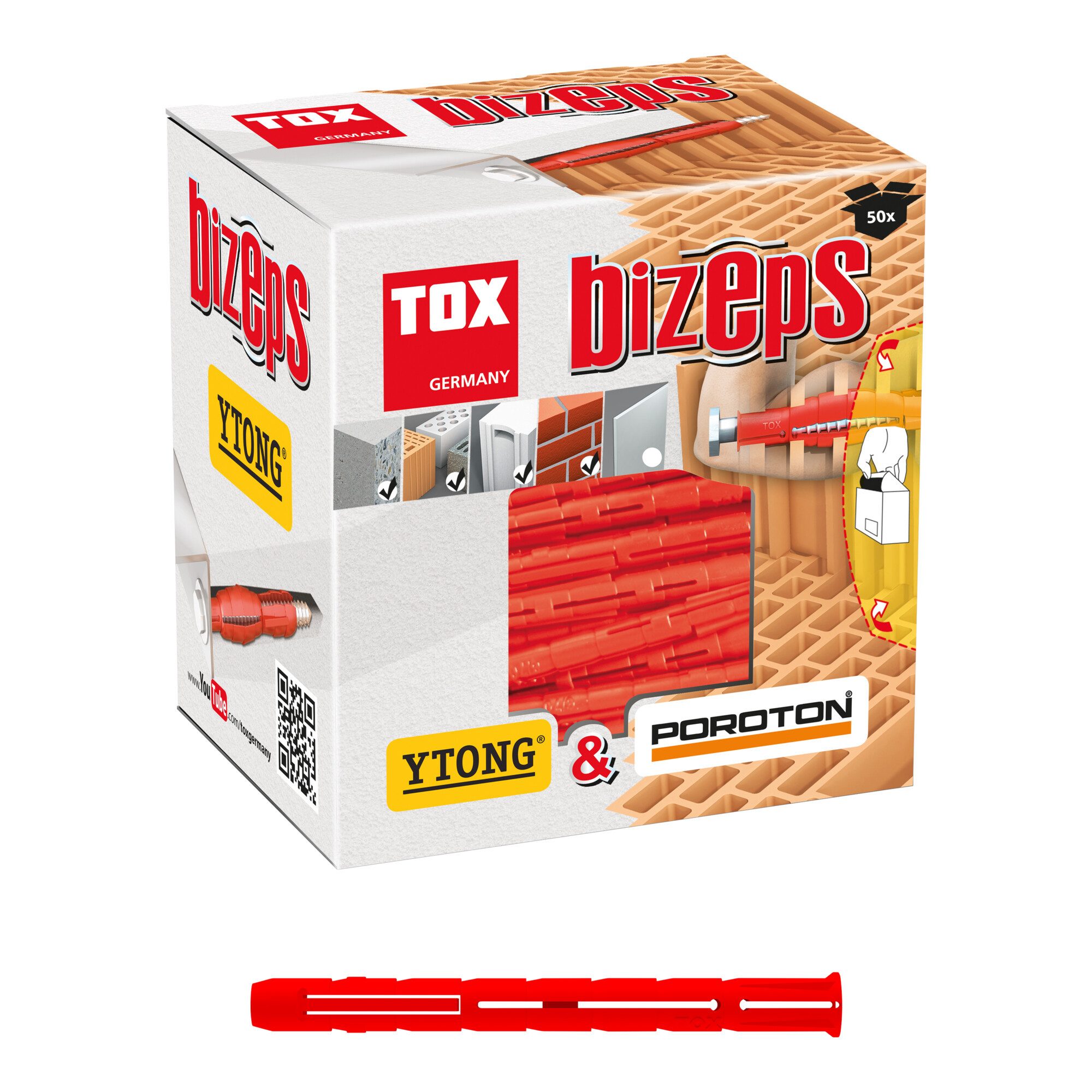 Tox Spreizdübel TOX Parallel-Spreizdübel Bizeps 6x70 mm 50 Stk