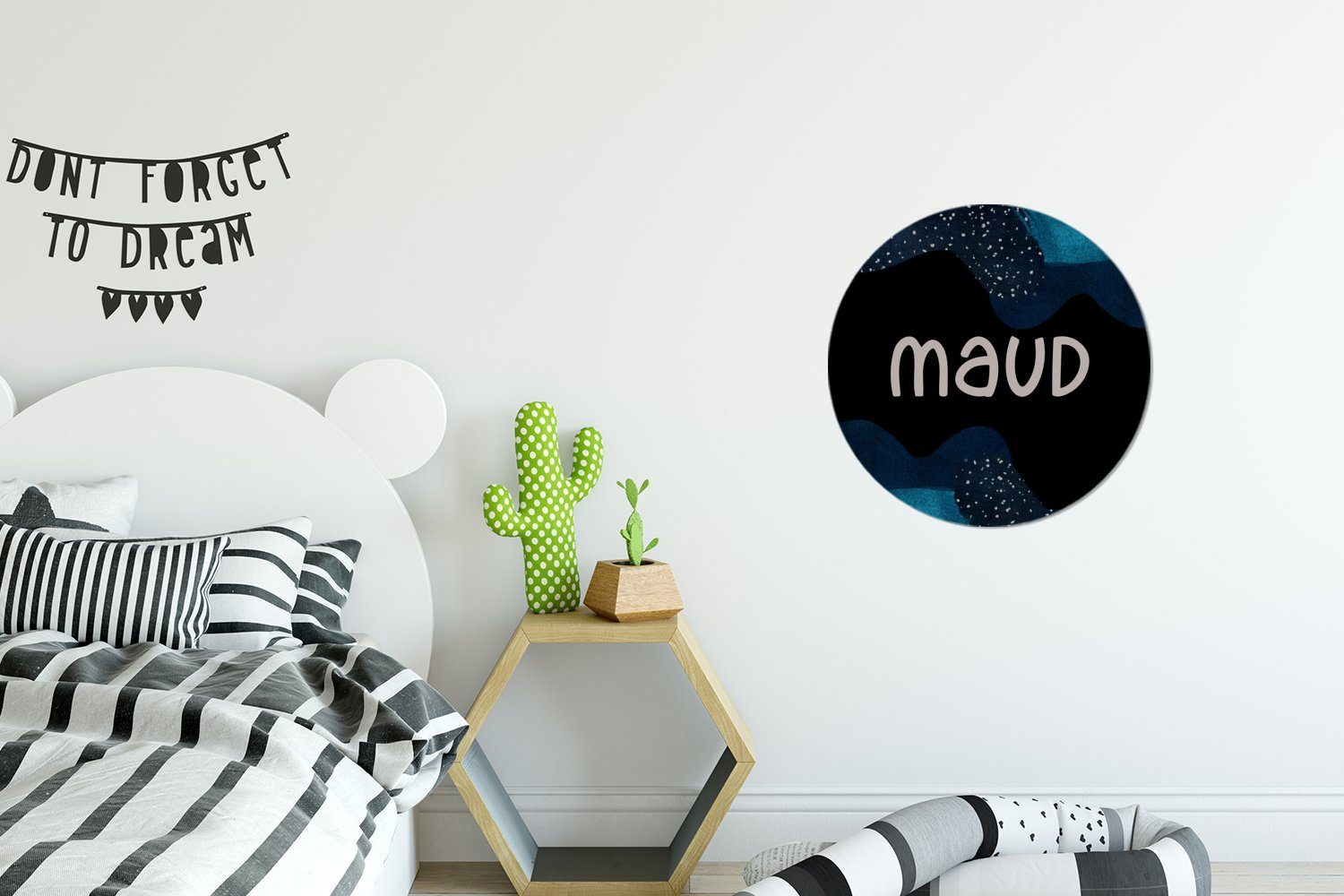 MuchoWow Wandsticker Maud - Pastell Wohnzimmer Tapetenaufkleber, für Tapetenkreis St), Rund, (1 - Mädchen Kinderzimmer