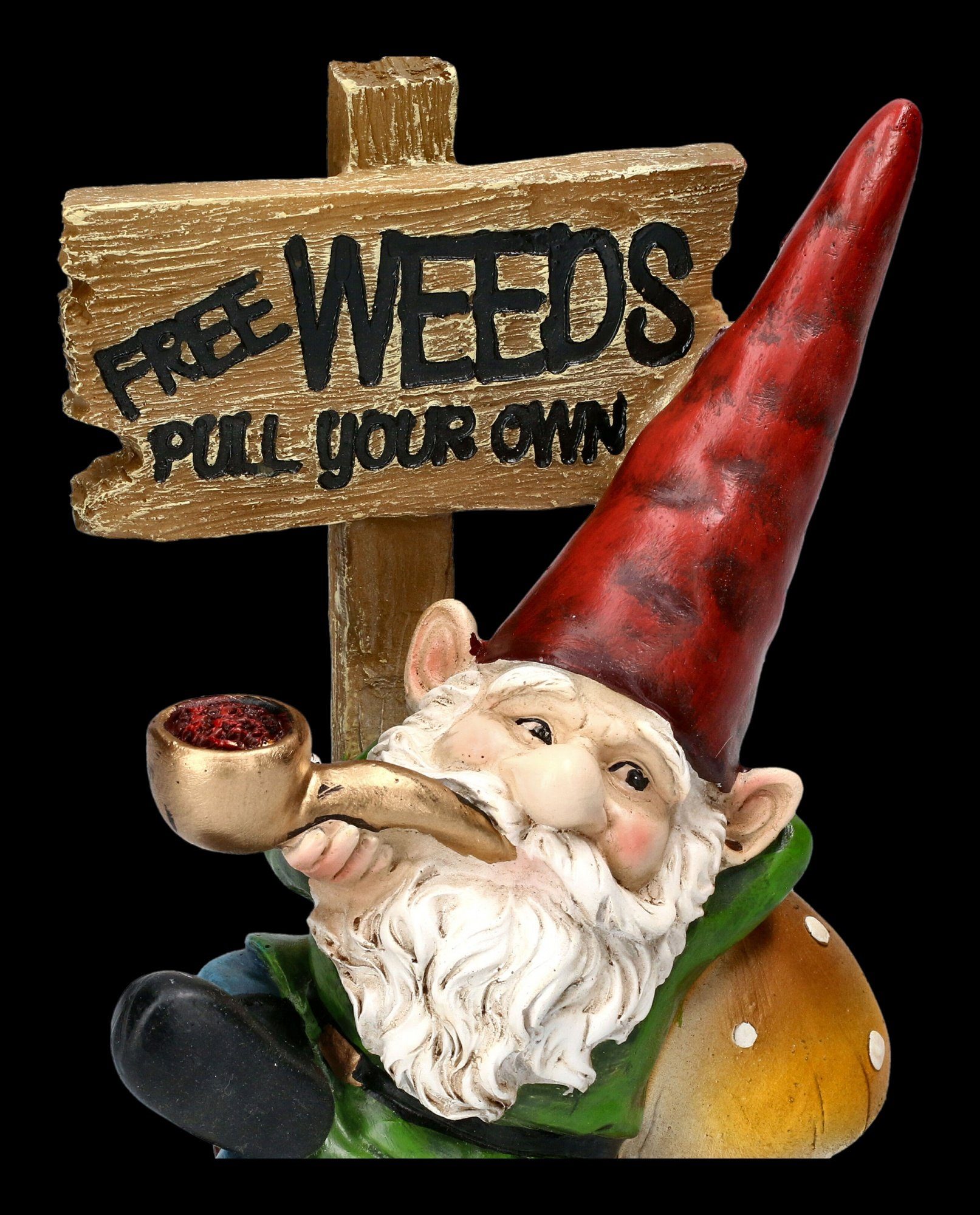 - Weeds Pfeife Figur - mit Gartenzwerg Dekofigur Gartenzwerg Shop Free GmbH Figuren