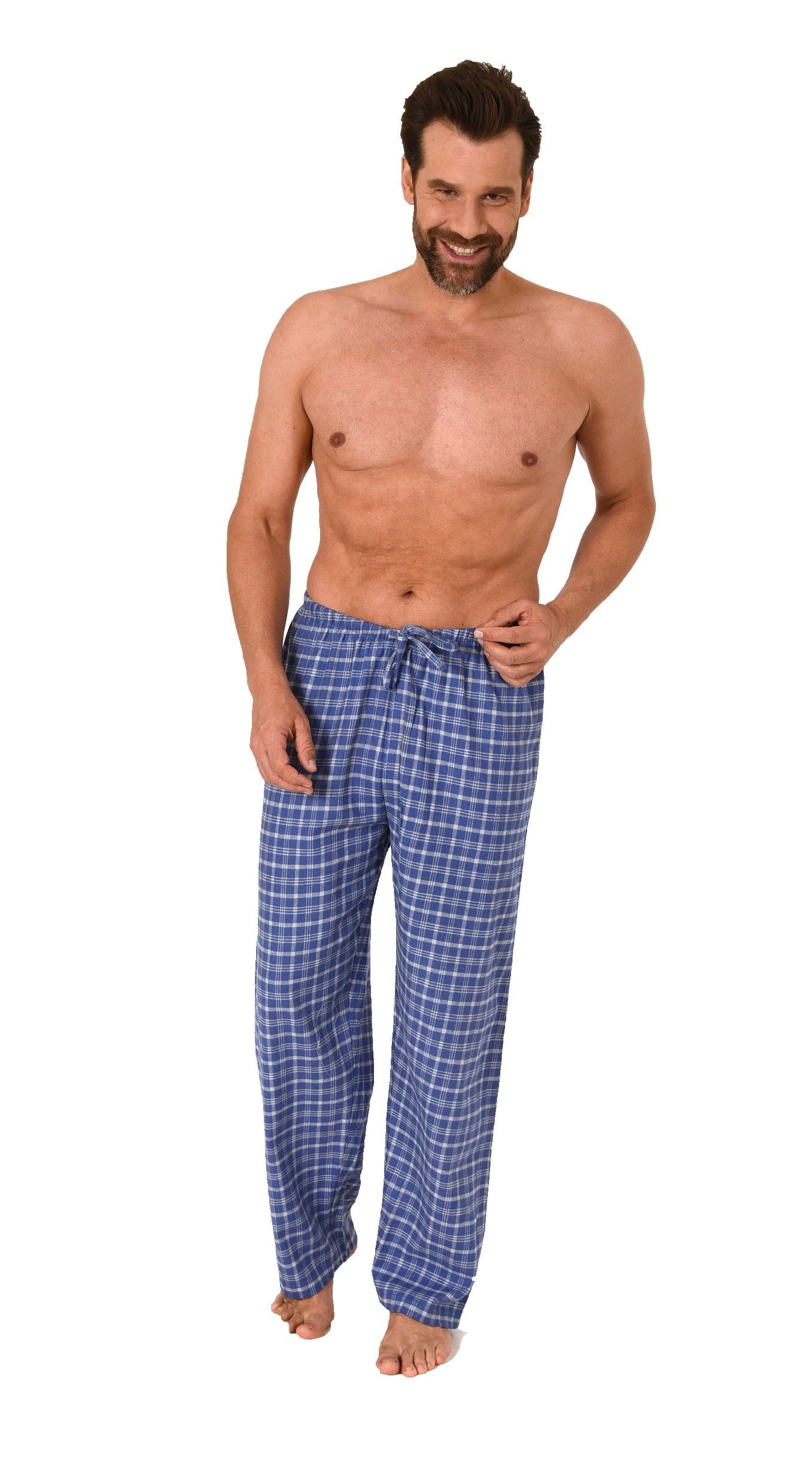 Trend by Normann Pyjama Herren Flanell Schlafanzug Hose kariert - ideal zum  relaxen