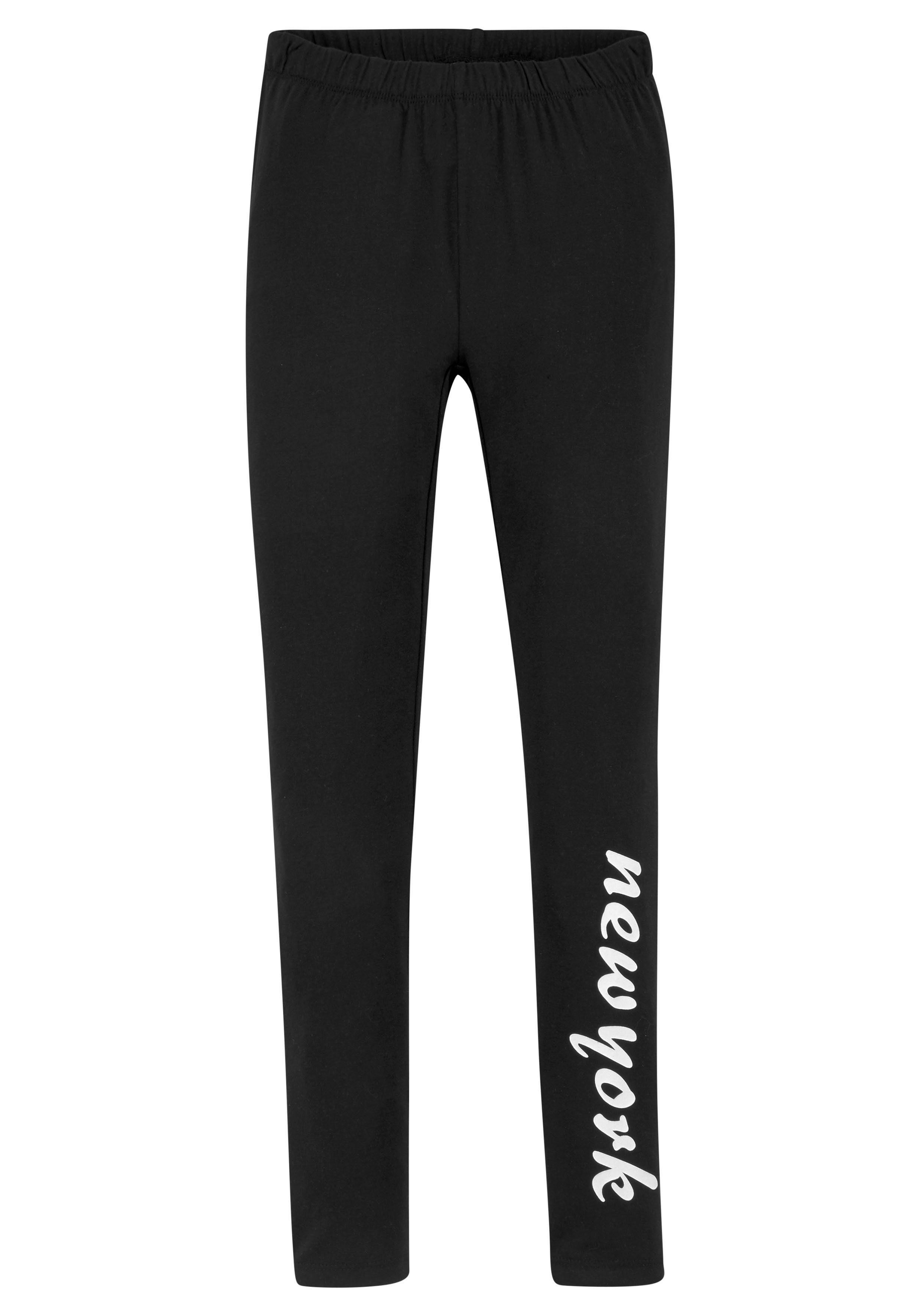 KIDSWORLD Leggings Stretch-Leggings mit New York Print mit Beindruck – Bild 2 von 5