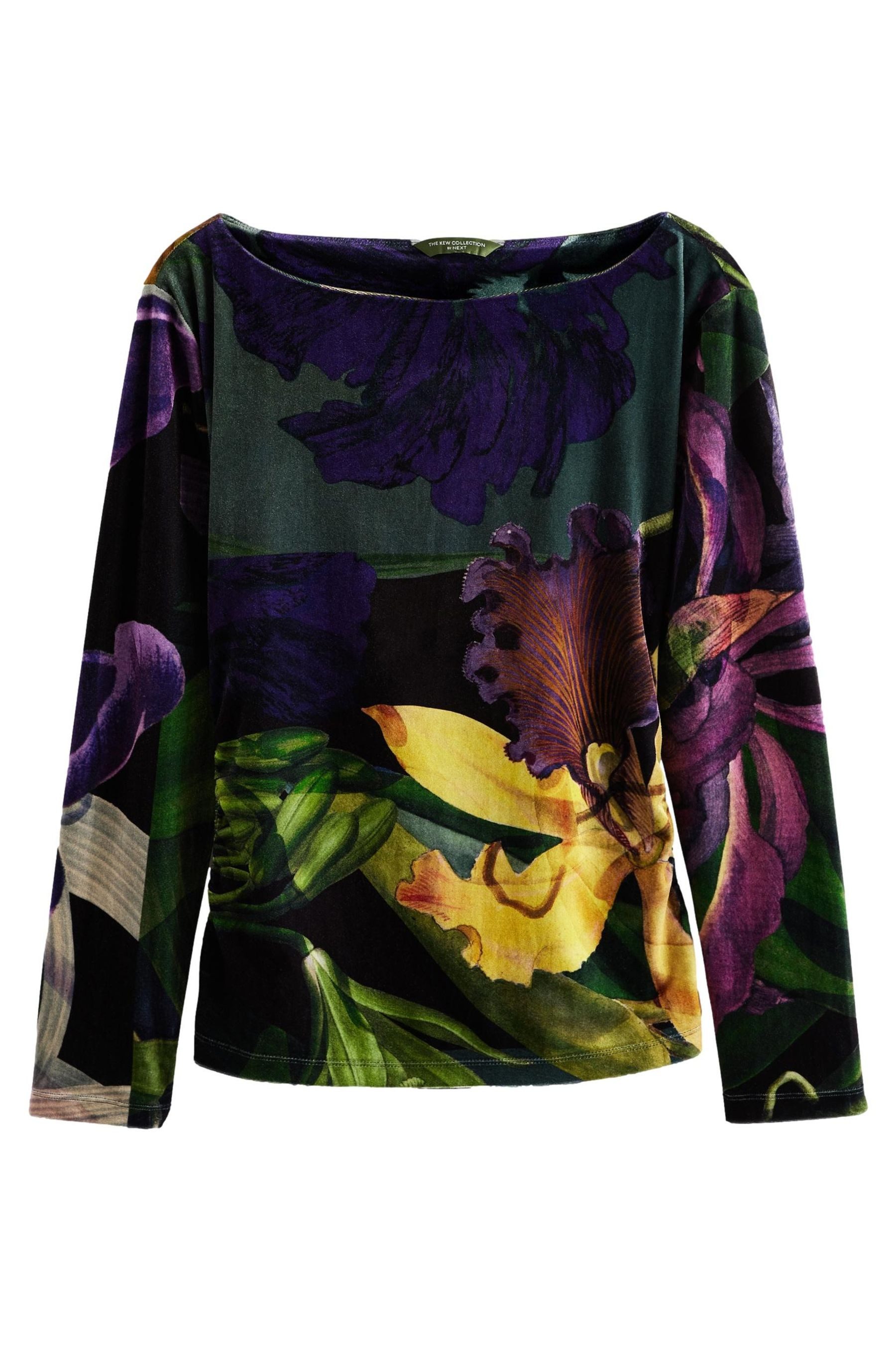 Langarmshirt Kew Collection langärmeliges Samtoberteil