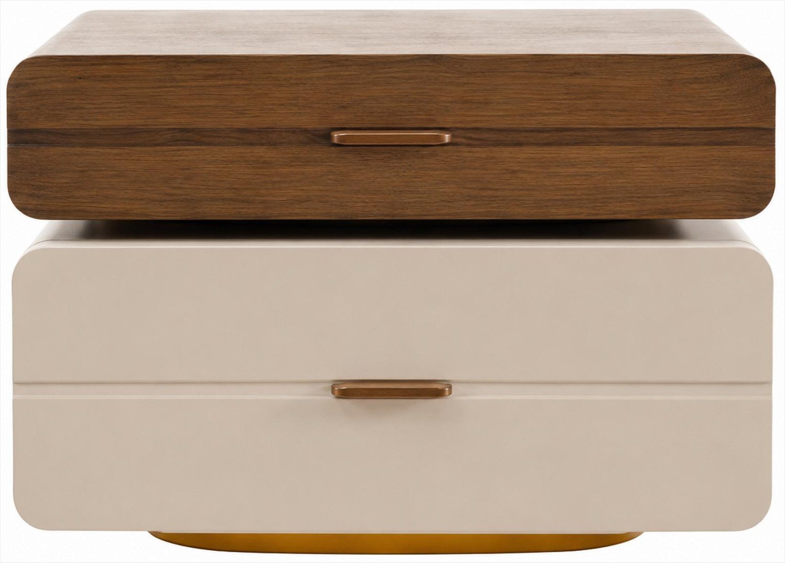 JVmoebel Nachtkonsole Nachttisch Beige Braun Holz Modern Schlafzimmer Design, Made in Europa