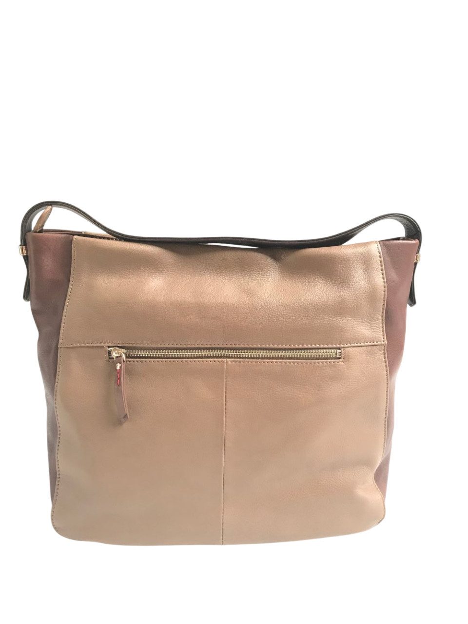 Cinque Handtasche Leder Baumwolle Fabiola Taube - 11716-7985, aus echt Leder, Taupe