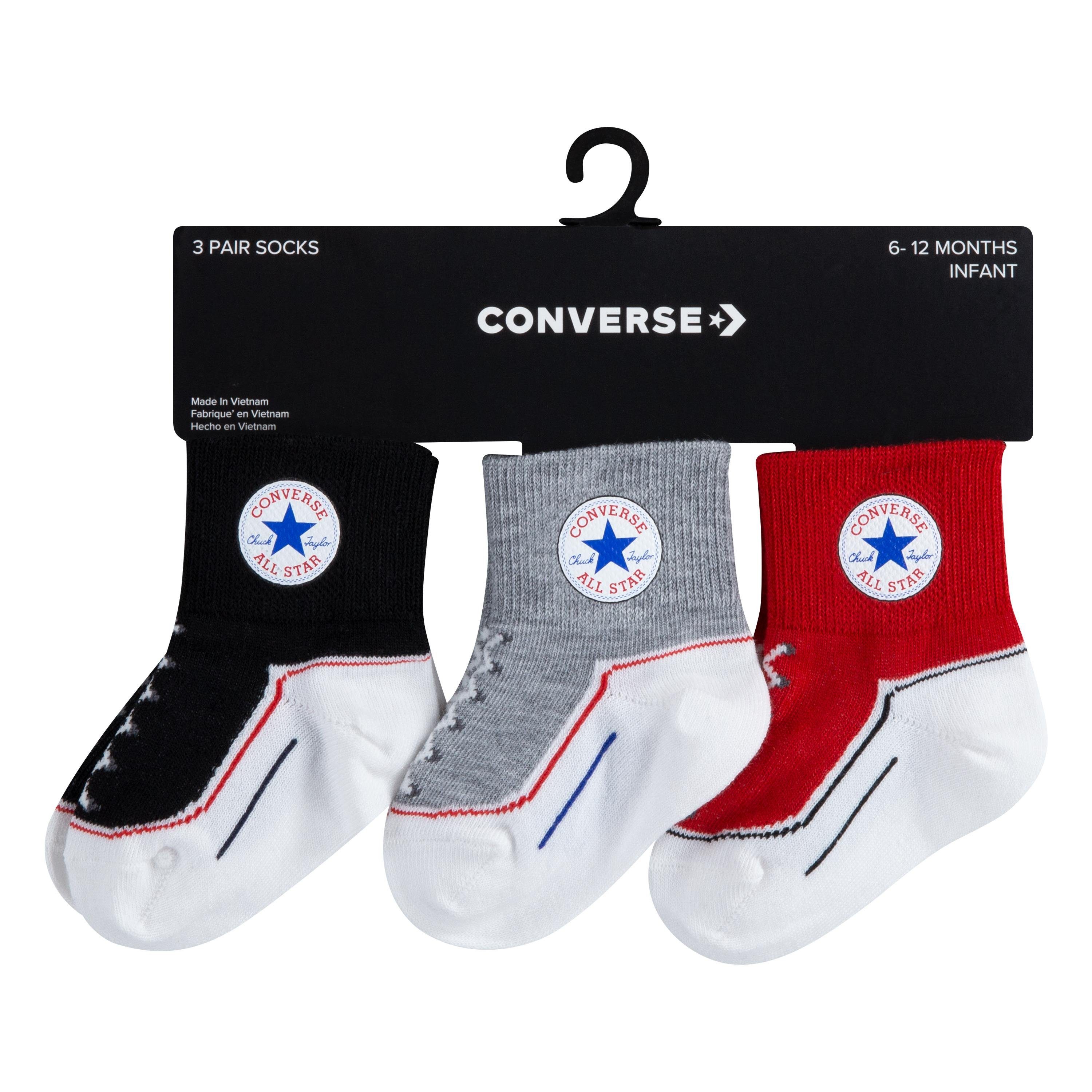 Converse Sportsocken CHUCK INFANT TODDLER QUARTER 3PK 3 Paar