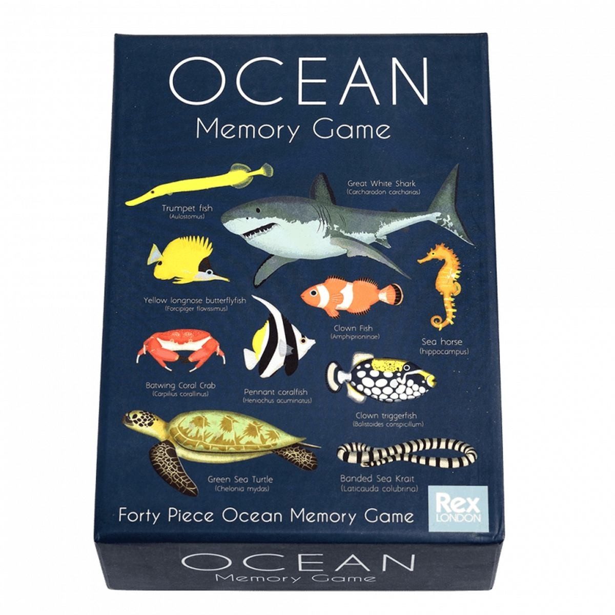 Rex London Spiel Memo Spiel Ozean 20 Paare Unterwasserwelt Kartenspiel