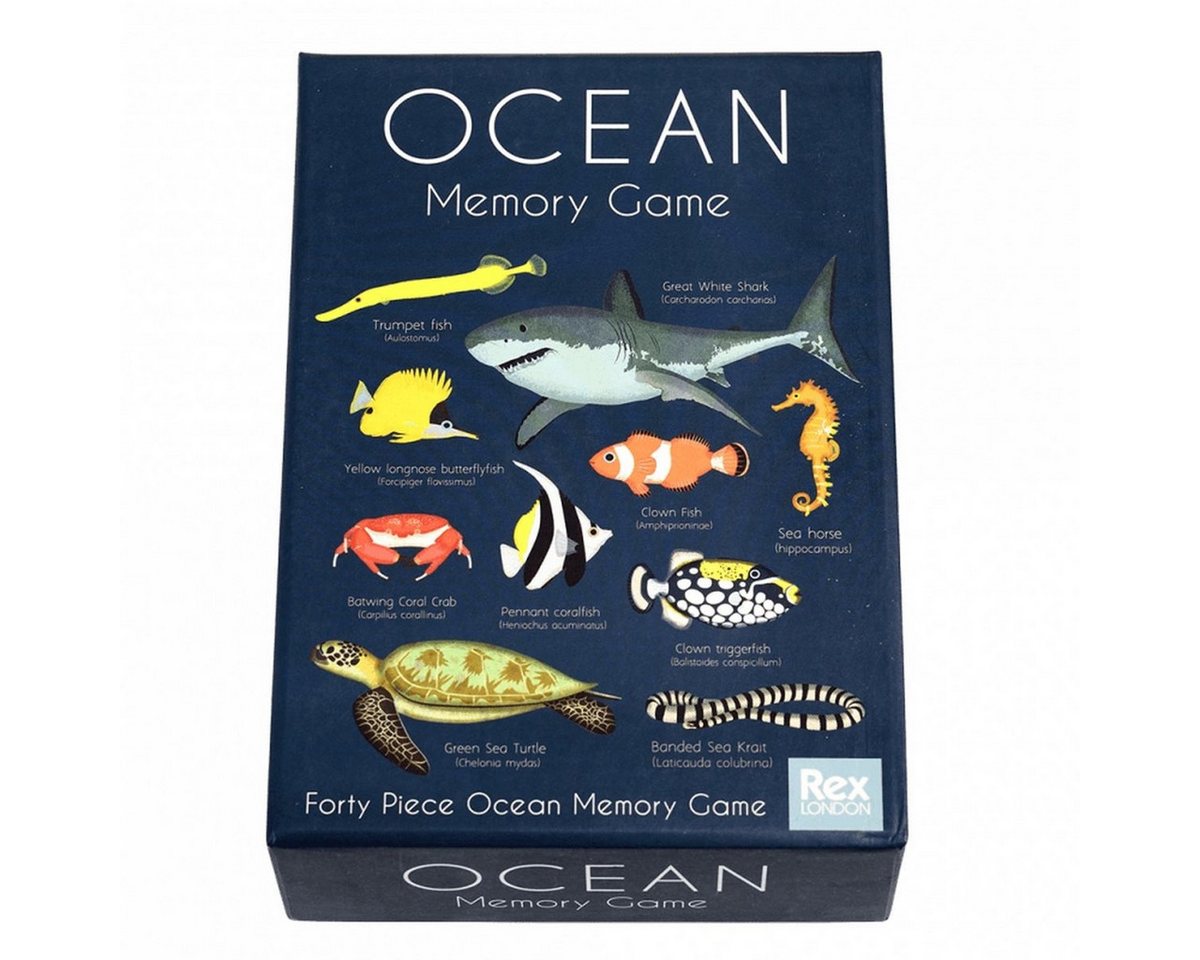 Rex London Spiel Memo Spiel Ozean 20 Paare Unterwasserwelt Kartenspiel
