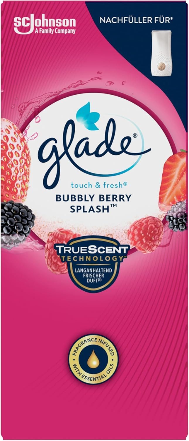 Glade Raumduft Touch & Fresh Nachfüller, Bubbly Berry Splash, 10 ml