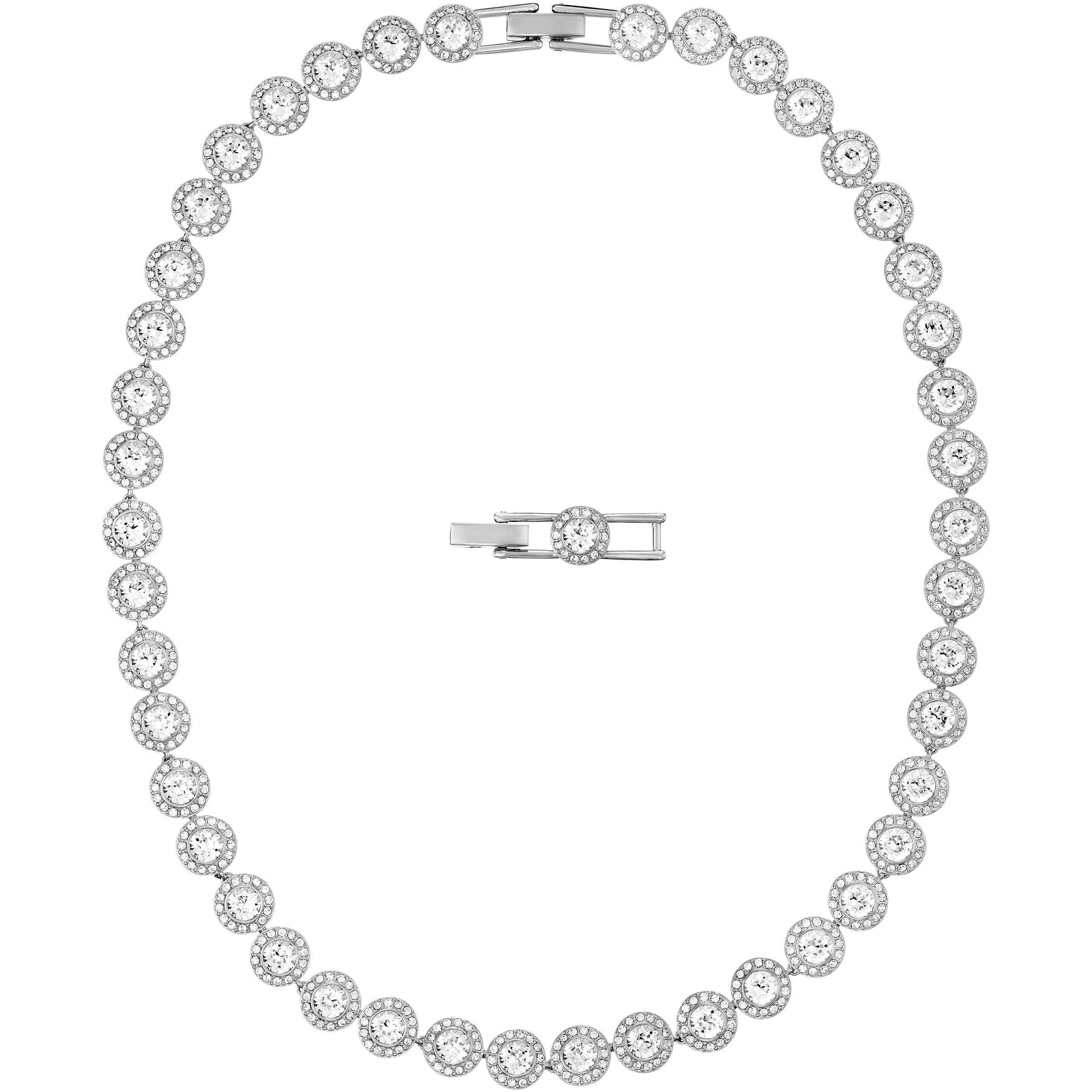 Swarovski Kette mit Anhänger silberfarb... Swarovski Kette mit Anhänger silberfarb...