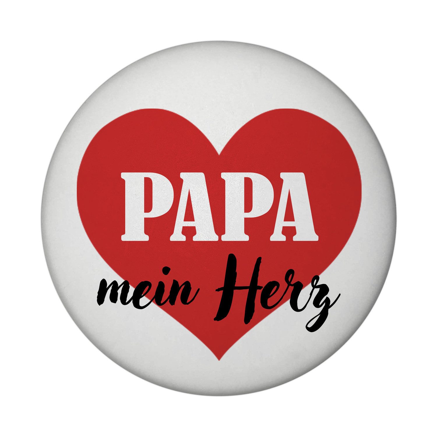 Magnet Papa mein Herz Magnet rund mit Flaschenöffner