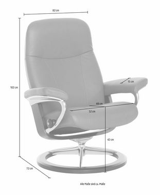 Stressless® Relaxsessel Garda, mit Signature Base, Größe M, Gestell Braun